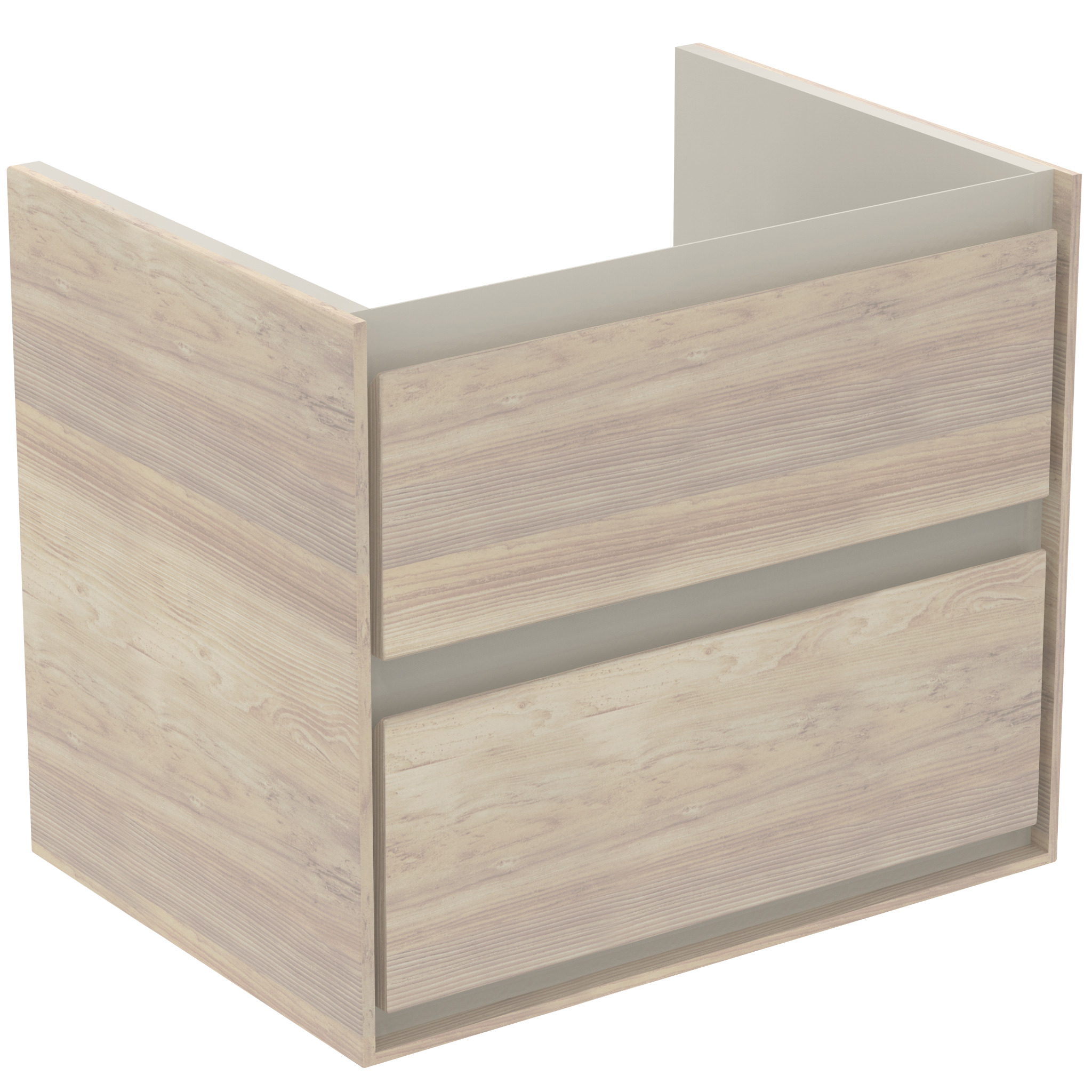 Ideal-Standard Waschtisch-Unterschrank Connect Air 2 Auszüge, 60 x 44 x 51,7 cm, Pinie hell Dekor/braun matt