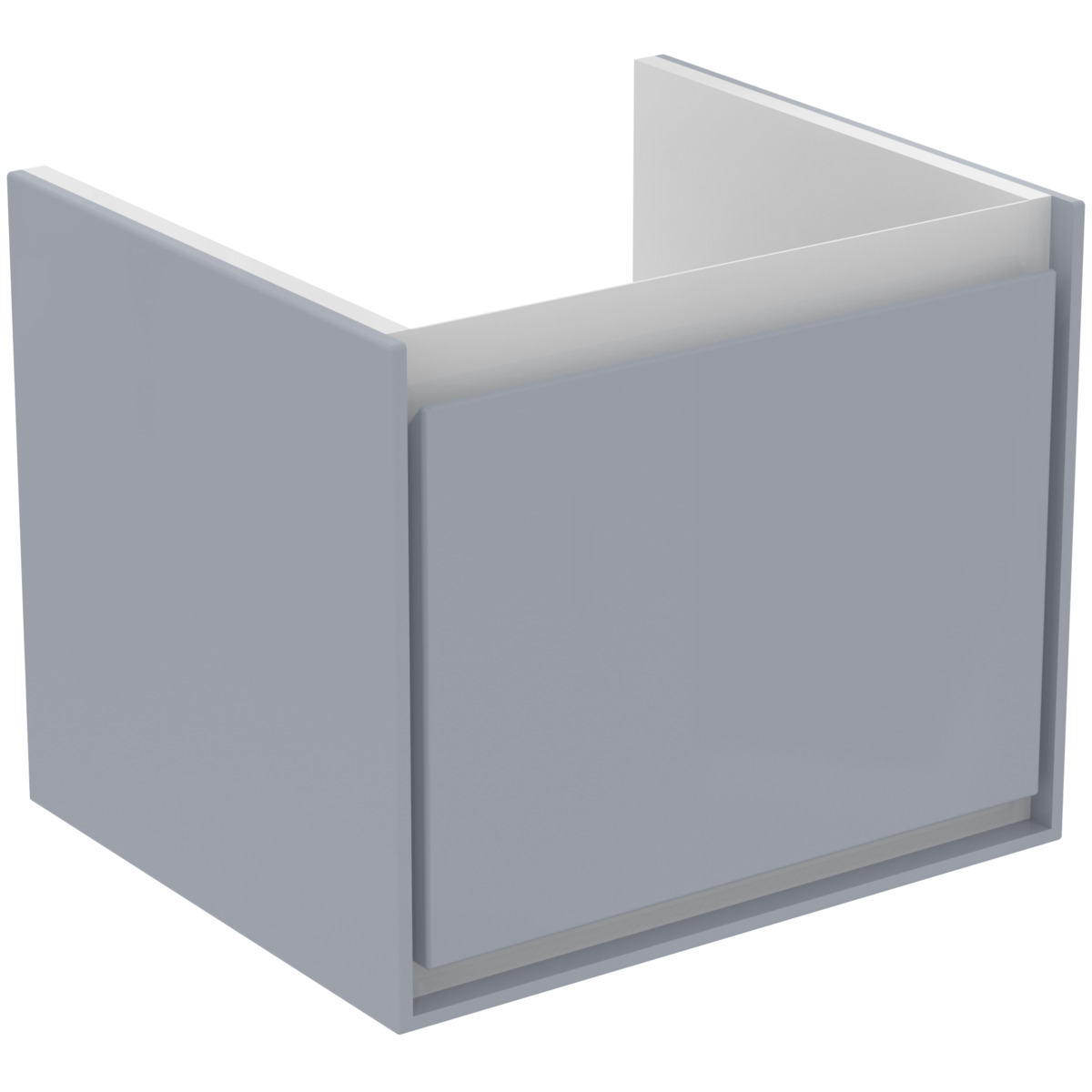Ideal-Standard Waschtisch-Unterschrank Connect Air 1 Auszug, ohne Waschtischplatte, 48 x 40,9 x 40 cm, hellgrau glänzend/weiß matt