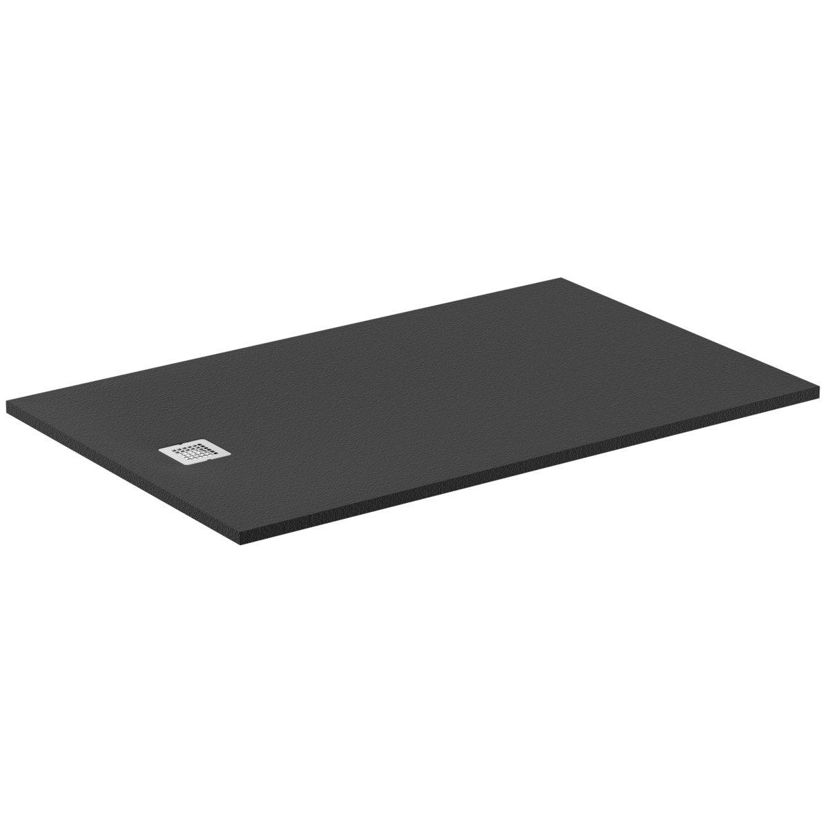 Ideal-Standard Quadrat-Duschwanne Ultra Flat S mit Ablaufabdeckung, 160 x 100 x 3 cm, Schiefer