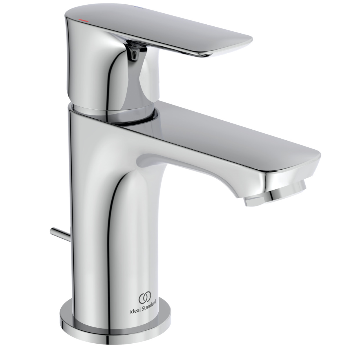 Ideal-Standard Waschtisch-Einhebelmischer Connect Air Piccolo 5 l/min, Ausladung 90mm, mit Ablaufgarnitur, verchromt