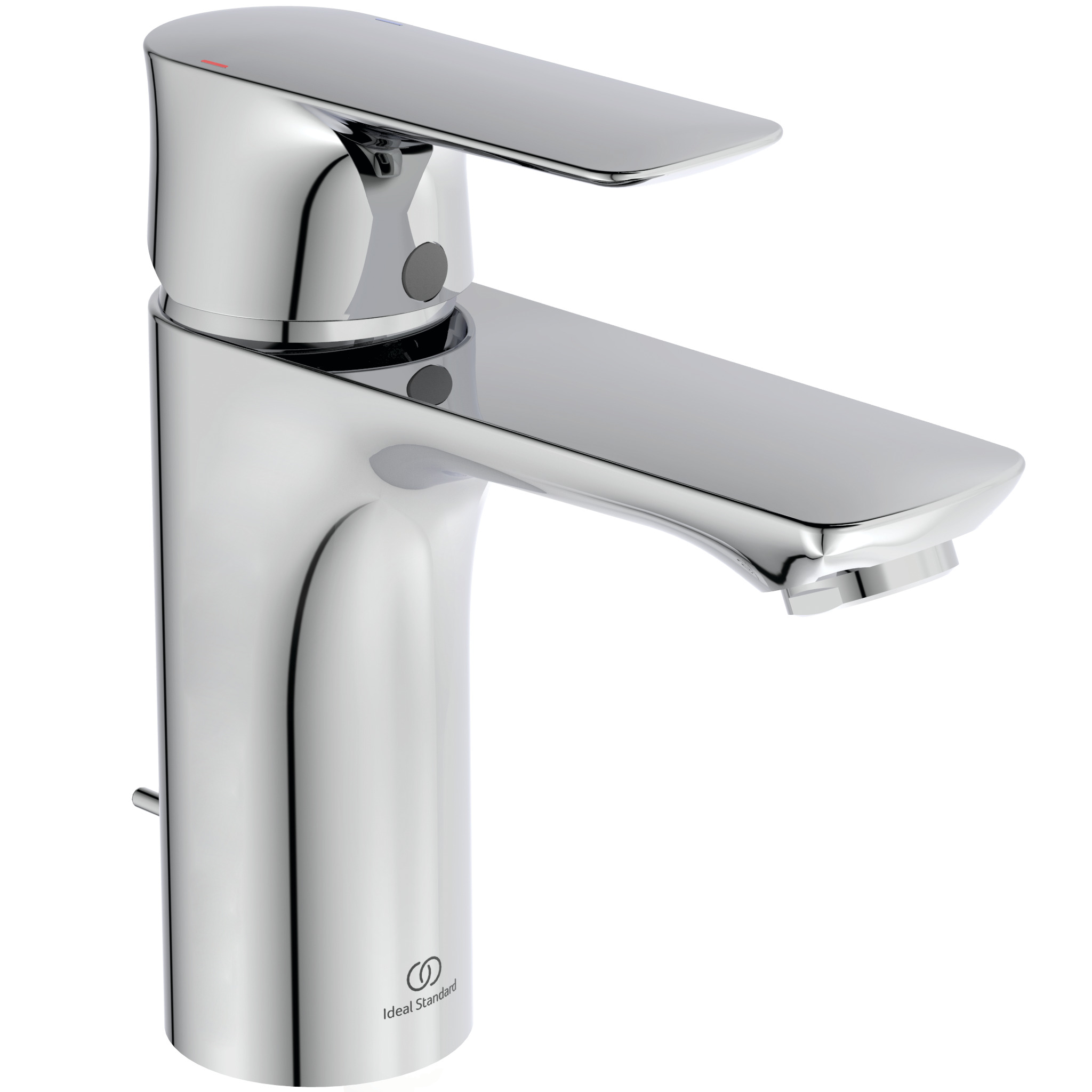 Ideal-Standard Waschtisch-Einhebelmischer Connect Air 5 l/min, Ausladung 112mm, mit Ablaufgarnitur, verchromt