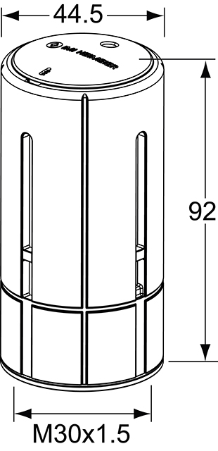 Heimeier Thermostat-Kopf Halo-B Behördenmodell, weiß