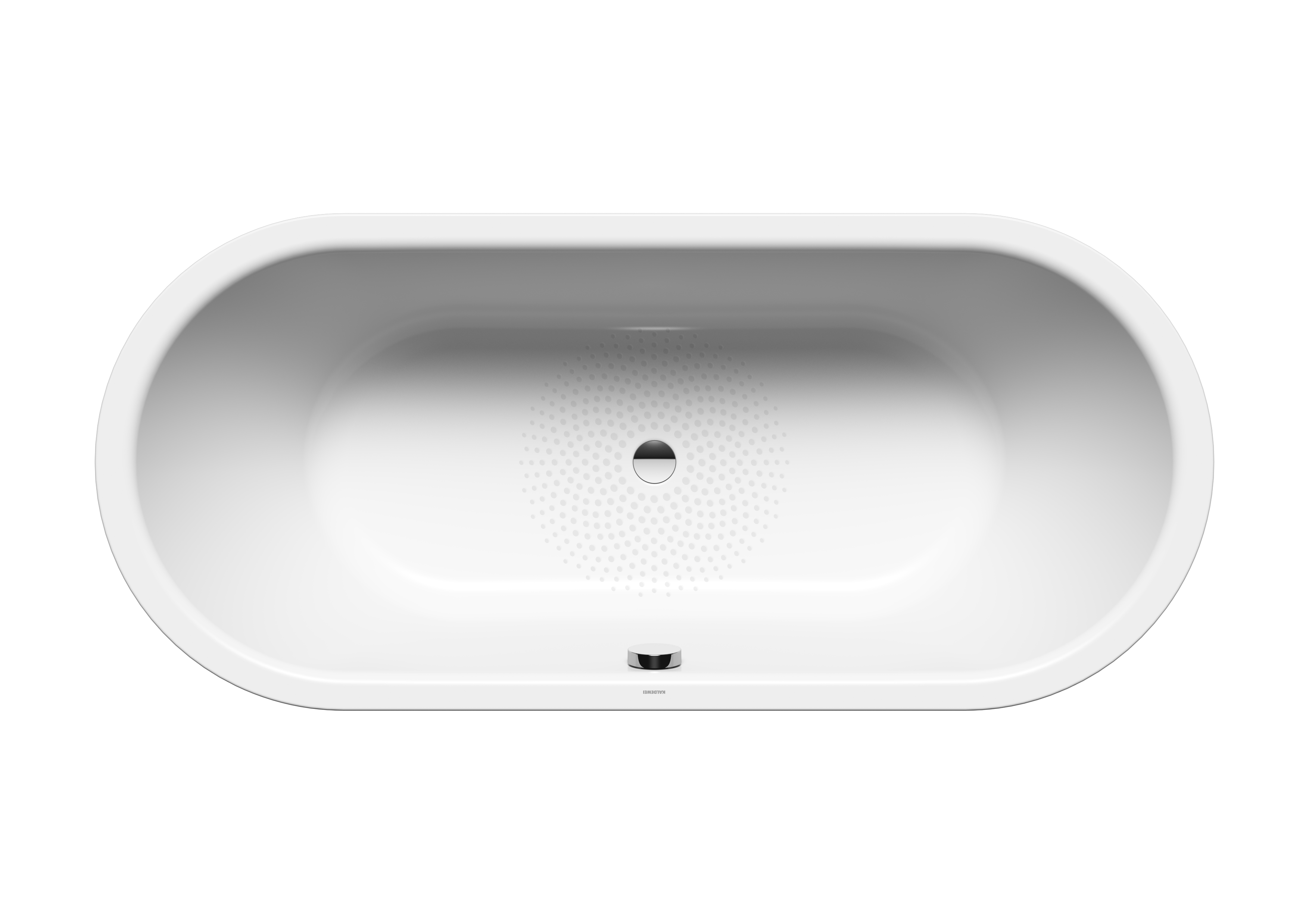 Kaldewei Badewanne CLASSIC DUO 1113 170x75cm, oval, freistehend, Antislip, schallschutz, weiß