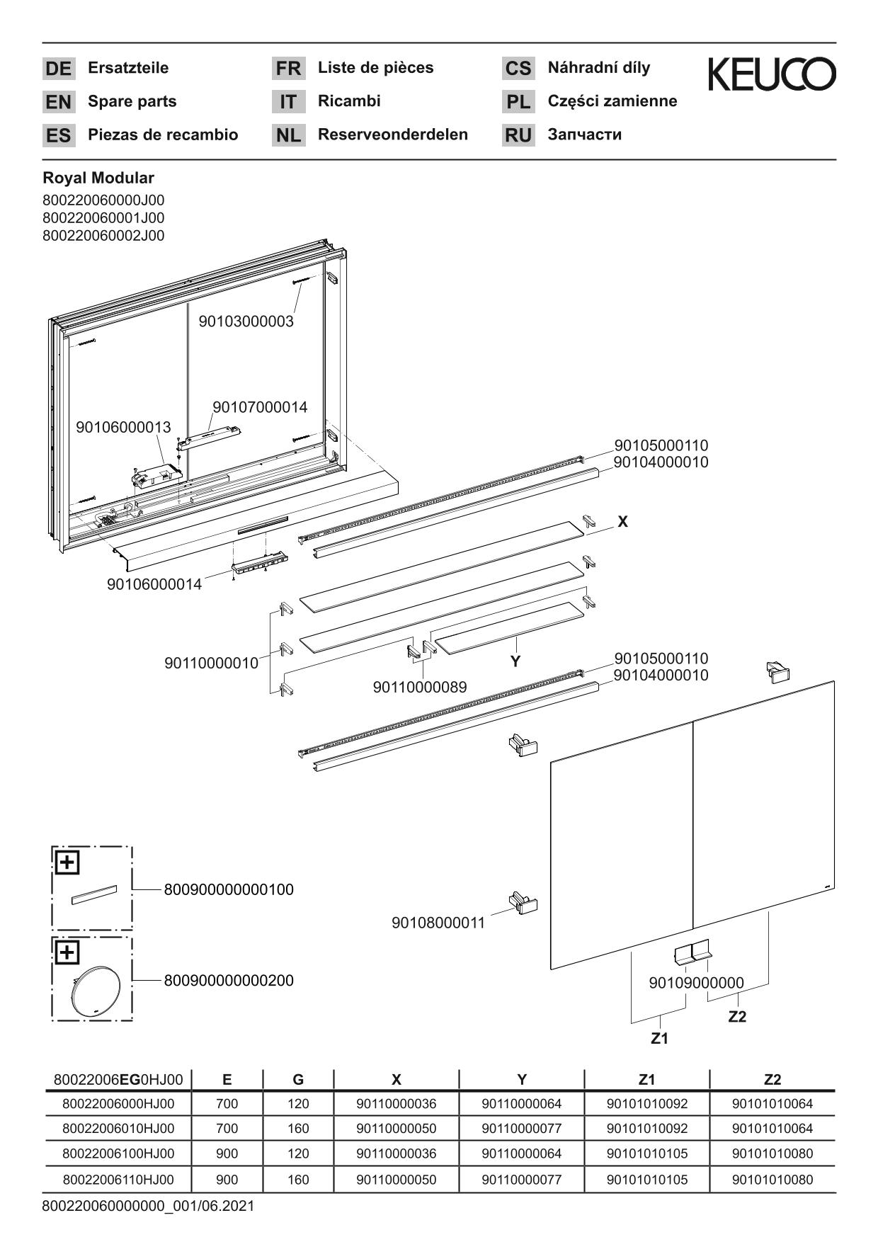 KEUCO Spiegelschrank Royal Modular 2.0 DALI 600 x 700 x 160 mm, 1 Steckdose, 1 Doppel-USB-Ladestelle, Wandeinbau, 2 Türen, beleuchtet