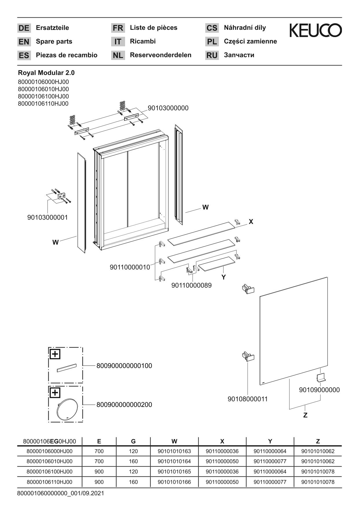 KEUCO Spiegelschrank Royal Modular 2.0 600 x 700 x 160 mm, 1 Steckdose, Wandvorbau, links