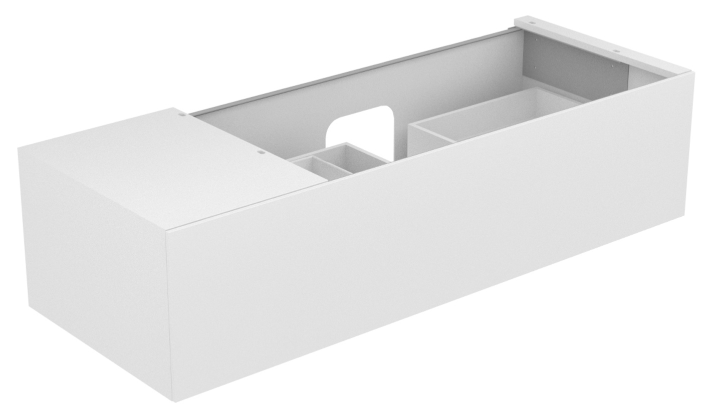 KEUCO Waschtischunterschrank Edition 11 140x35x53,5cm, 1 Frontauszug, rechts, Strukturlack Trüffel