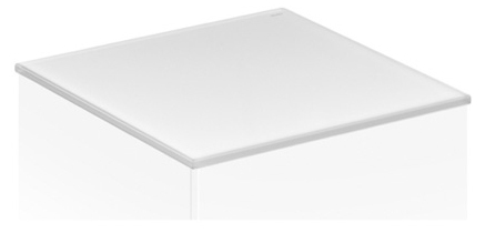 KEUCO Kristallglas-Abdeckplatte Royal Reflex 80,5x1x33,8cm, weiß lackiert