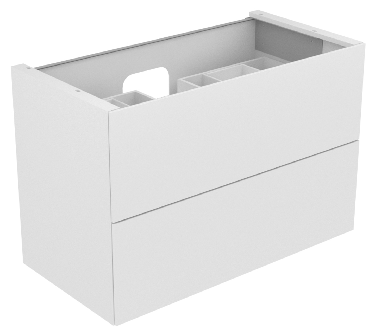 KEUCO Waschtischunterschrank Edition 11 105x70x53,5cm, 2 Frontauszüge, Innenbeleuchtung, Furnier Eiche Hell