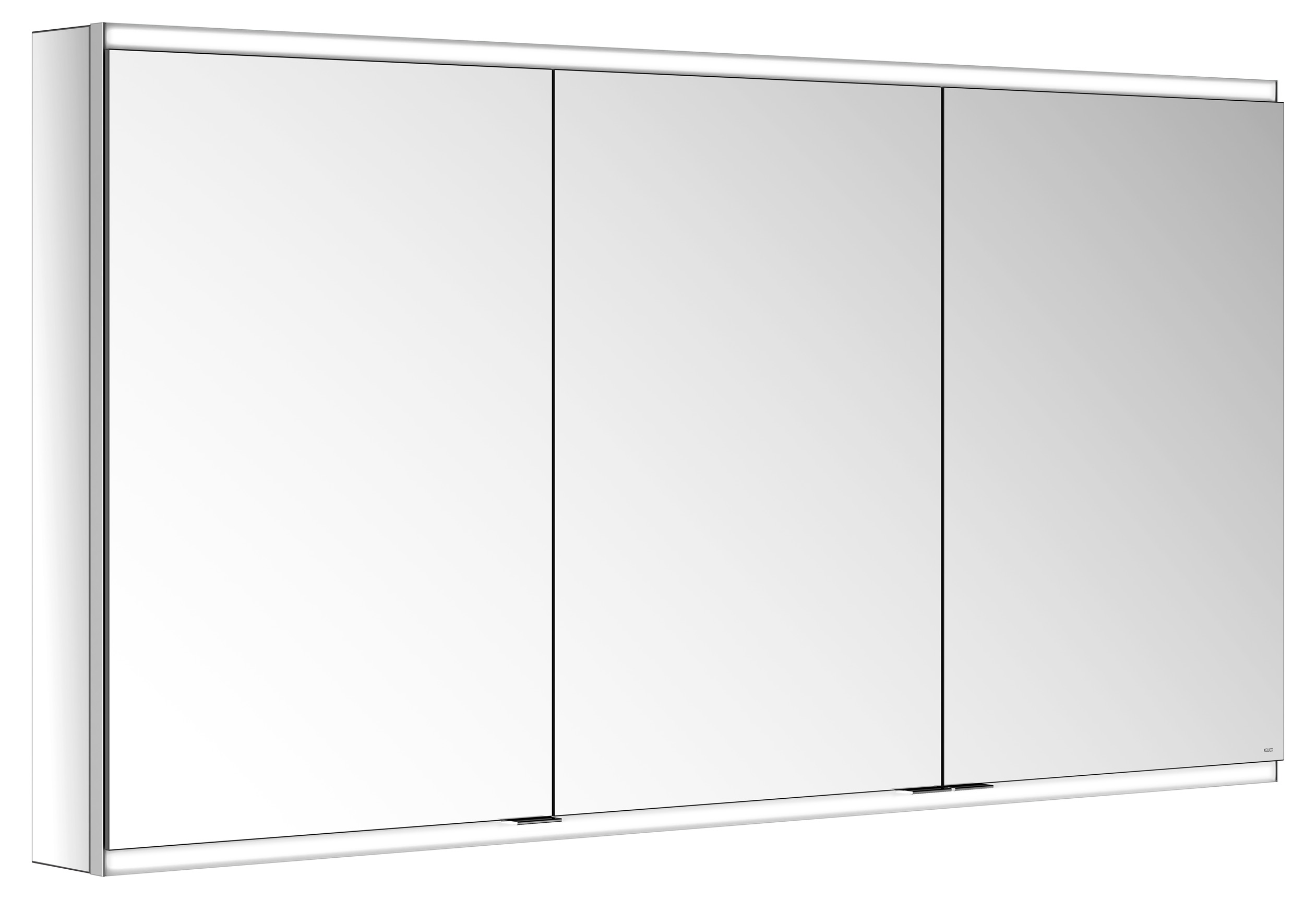 KEUCO Spiegelschrank Royal Modular 2.0 DALI 1400 x 700 x 120 mm, 2 Steckdosen, Wandvorbau, 3 Türen, beleuchtet