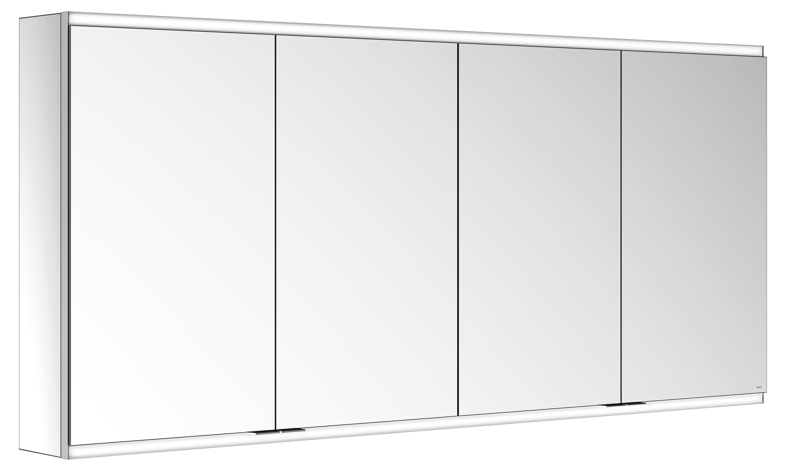 KEUCO Spiegelschrank Royal Modular 2.0 beleuchtet 160 x 70 x 16 cm, 4 Steckdosen, Wandvorbau, 4 Türen