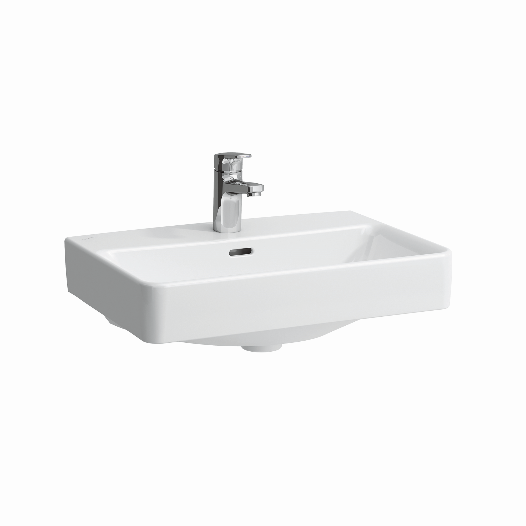 Laufen Waschtisch PRO S COMPACT 55 x 38 cm, unterbaufähig, weiß LCC, Überlauf, ohne Hahnlöcher