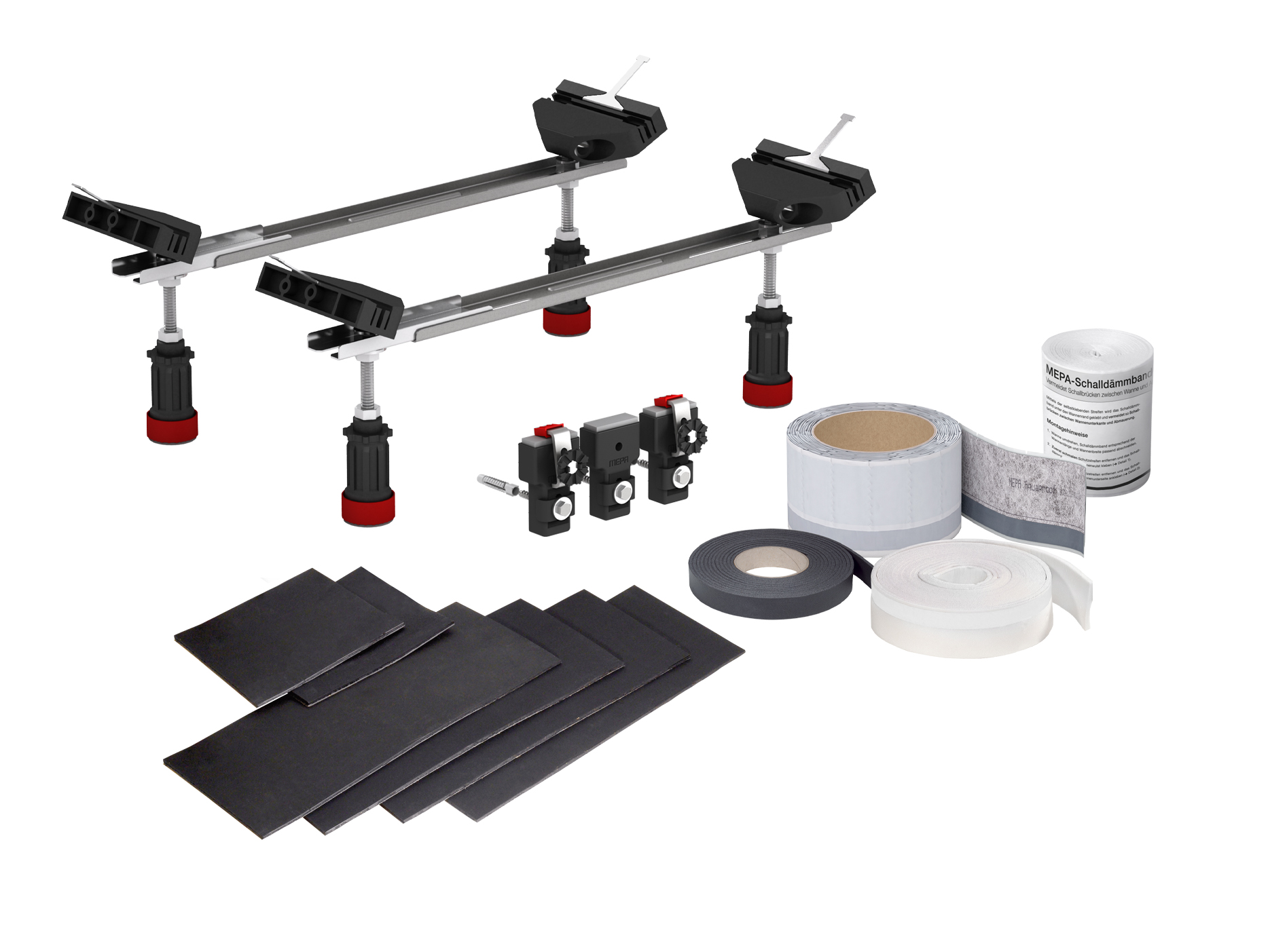 MEPA Badewannen-Set WSgrip Bette 3s+ höhenverstellbar von 135-265 mm