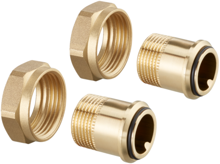 Oventrop Gewindetüllenanschluss-Set DN 25, R 1, für Cocon 2TZ/QTZ, 2-fach