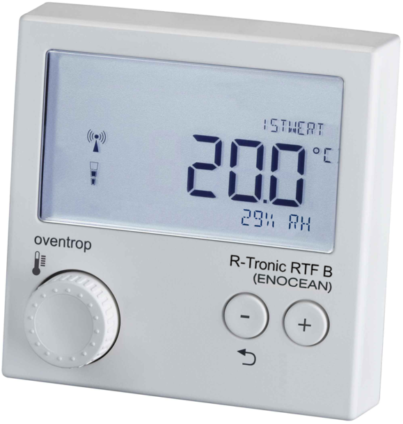 Oventrop Funk-Raumbediengerät R Tronic RT B AP, mit integriertem Feuchtesensor, weiß
