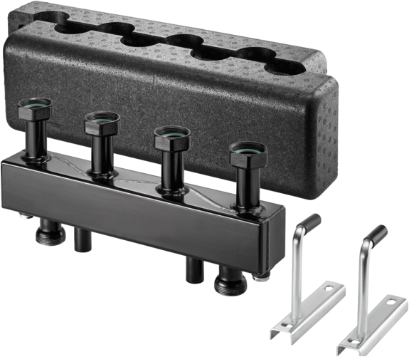 Oventrop Verteilerbalken für 7 Heizkreise DN 25, DN 25, Stahl, mit Isolierung