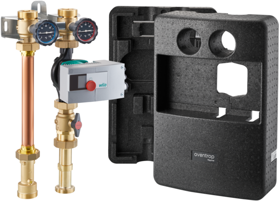 Oventrop Kessel-Anbindesystem Regumat S-180-plus mit Pumpenkugelhahn, Wilo Stratos 30 1-10