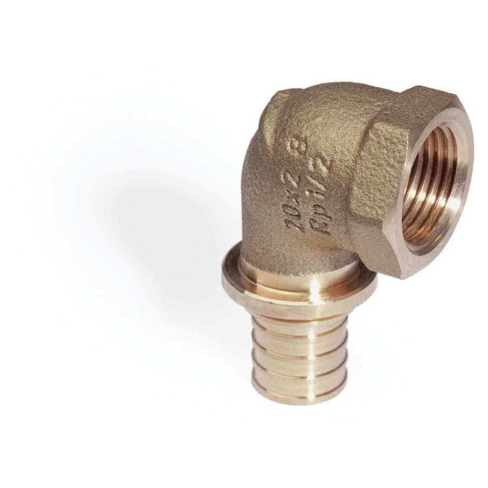 Rehau Übergangswinkel RAUTITAN RX+ 25 mm x Rp 1, mit IG, für Trinkwasser/Heizung, Rotguss