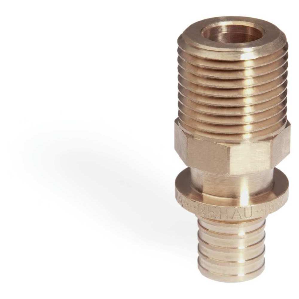 Rehau Übergang RAUTITAN RX+ 16 mm x R 3/4, AG, für Trinkwasser/Heizung, Rotguss