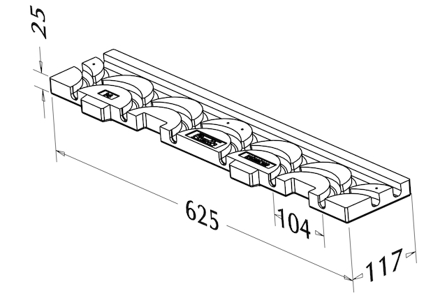 Roth Kopfstück ClimaComfort CC Panel 14 625 x 120 x 25 mm