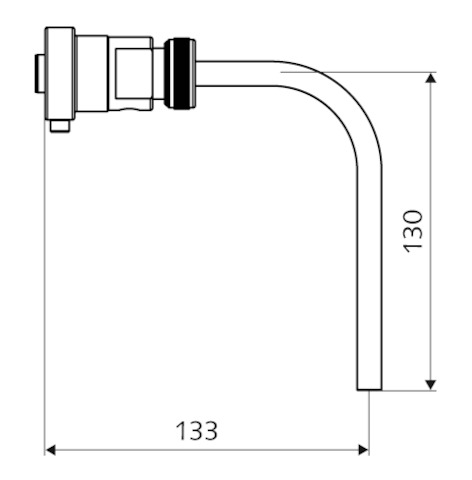 SCHELL Probenahmeventil COMFORT Flex Entnahmerohr 90°, für Duschkopf