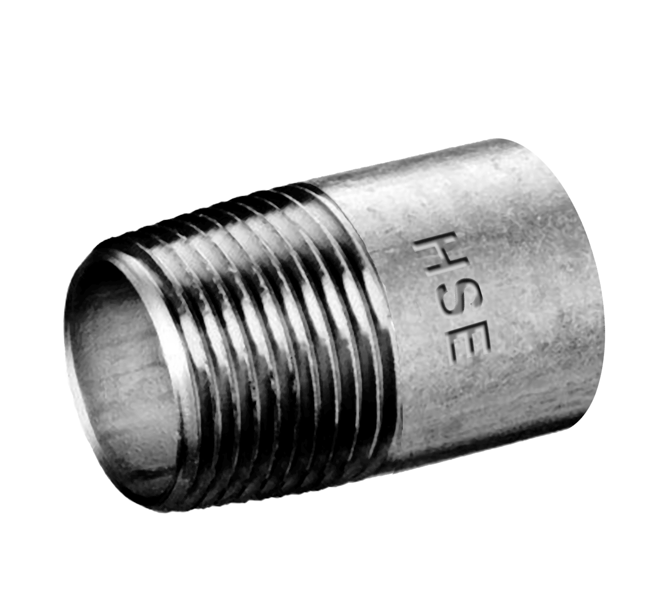 HS Edelstahl-Anschweißnippel 23A konisches Gewinde, 3/8"