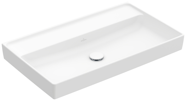 V&B Schrankwaschtisch Collaro 80 x 47 cm, ohne Überlauf, ohne Hahnloch, stone white C-plus