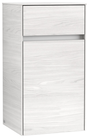 V&B Seitenschrank Collaro 40,4x74,8x34,9cm, Anschlag links, white wood