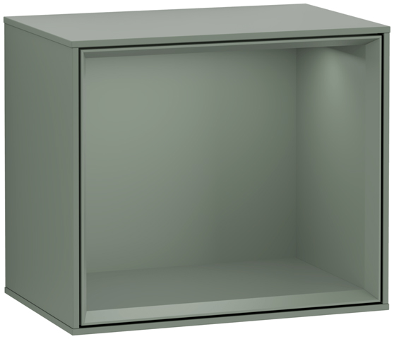 V&B Regalmodul Wandbeleuchtung Finion 41,8x35,6x27cm, Regal Olive Matt, Olive Matt Lacquer