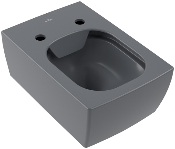V&B Wand-Tiefspüler Memento 2.0, Direct Flush 37,5x56cm, graphite C-plus