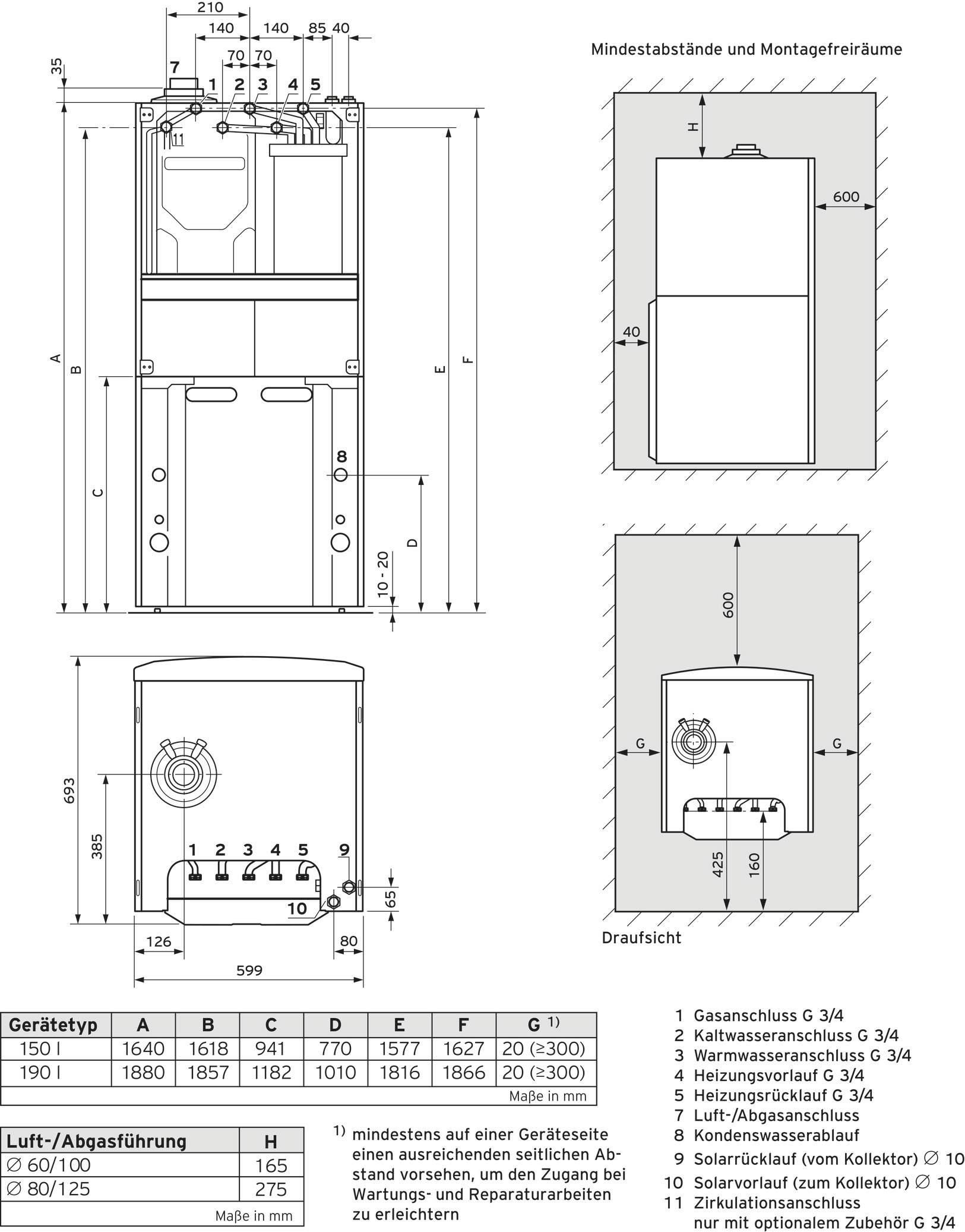 Vaillant Gas-Kompaktgerät auroCOMPACT VSC D 146/4-5 150, Erdgas E, mit Brennwerttechnik