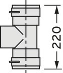 Vaillant T-Stück Set 7 DN 100, für Abgasanschluss 80/125 mm, PP