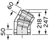 Vaillant Bogen 30°, 110/160 mm, konzentrisch, PP/Edelstahl