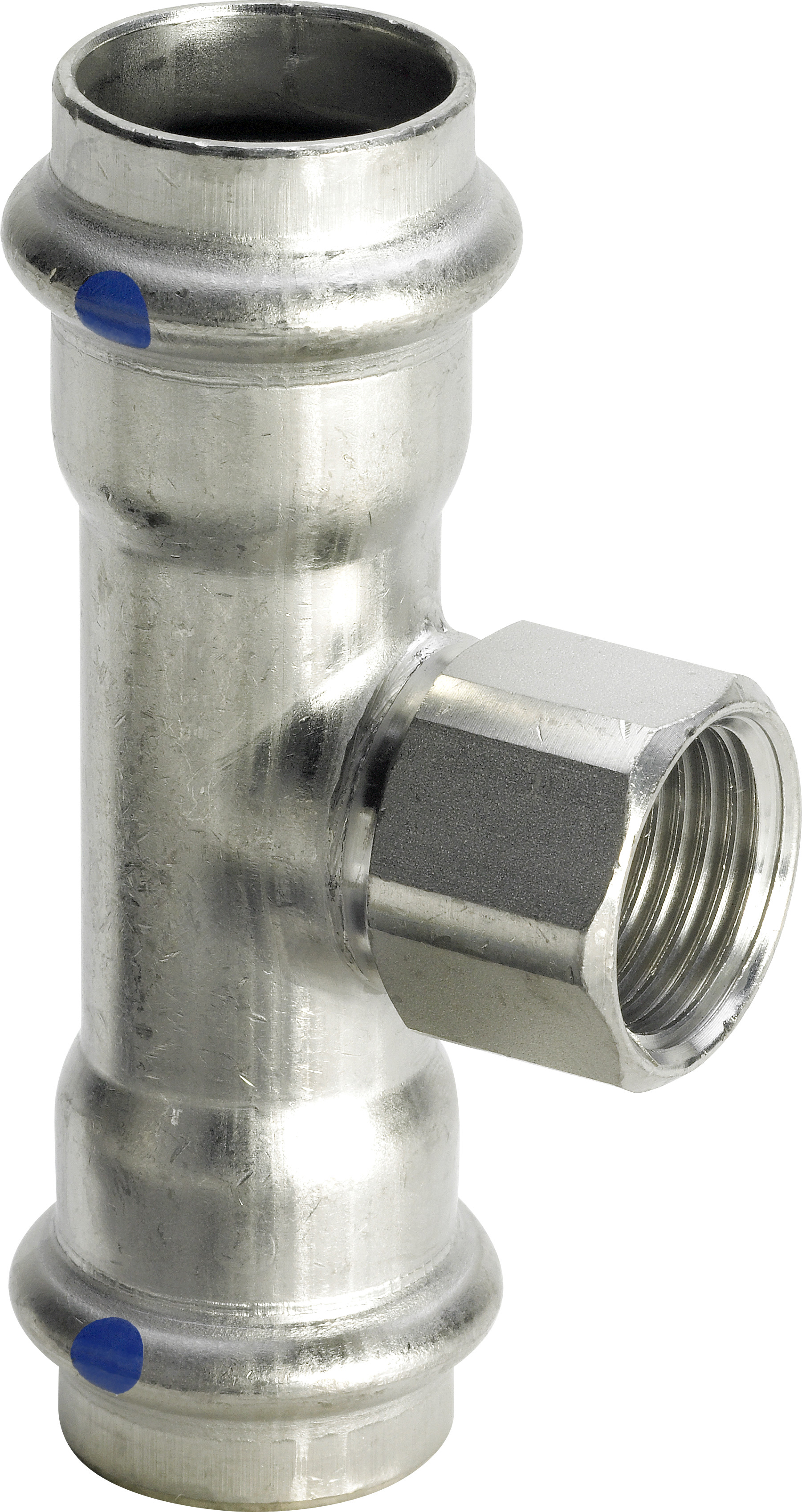 Viega T-Stück Sanpress Inox 2317.2LF 28 mm x Rp 1/2 x 28 mm, mit SC-Contur, labs-frei