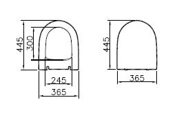 VitrA Bad WC-Sitz Slim Sento 36,5x45cm, mit Absenkautomatik und Schnellverschluss, schwarz matt