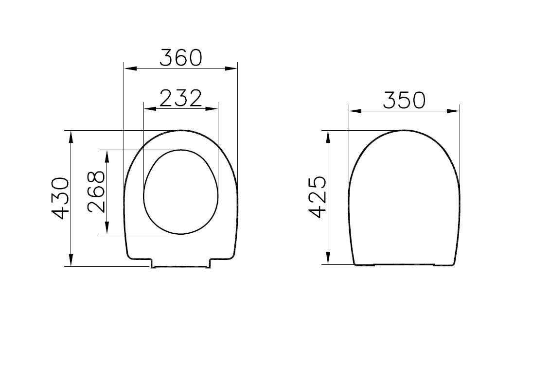 VitrA Bad WC-Sitz Pera ohne Absenkautomatik, für Compact WC, weiß