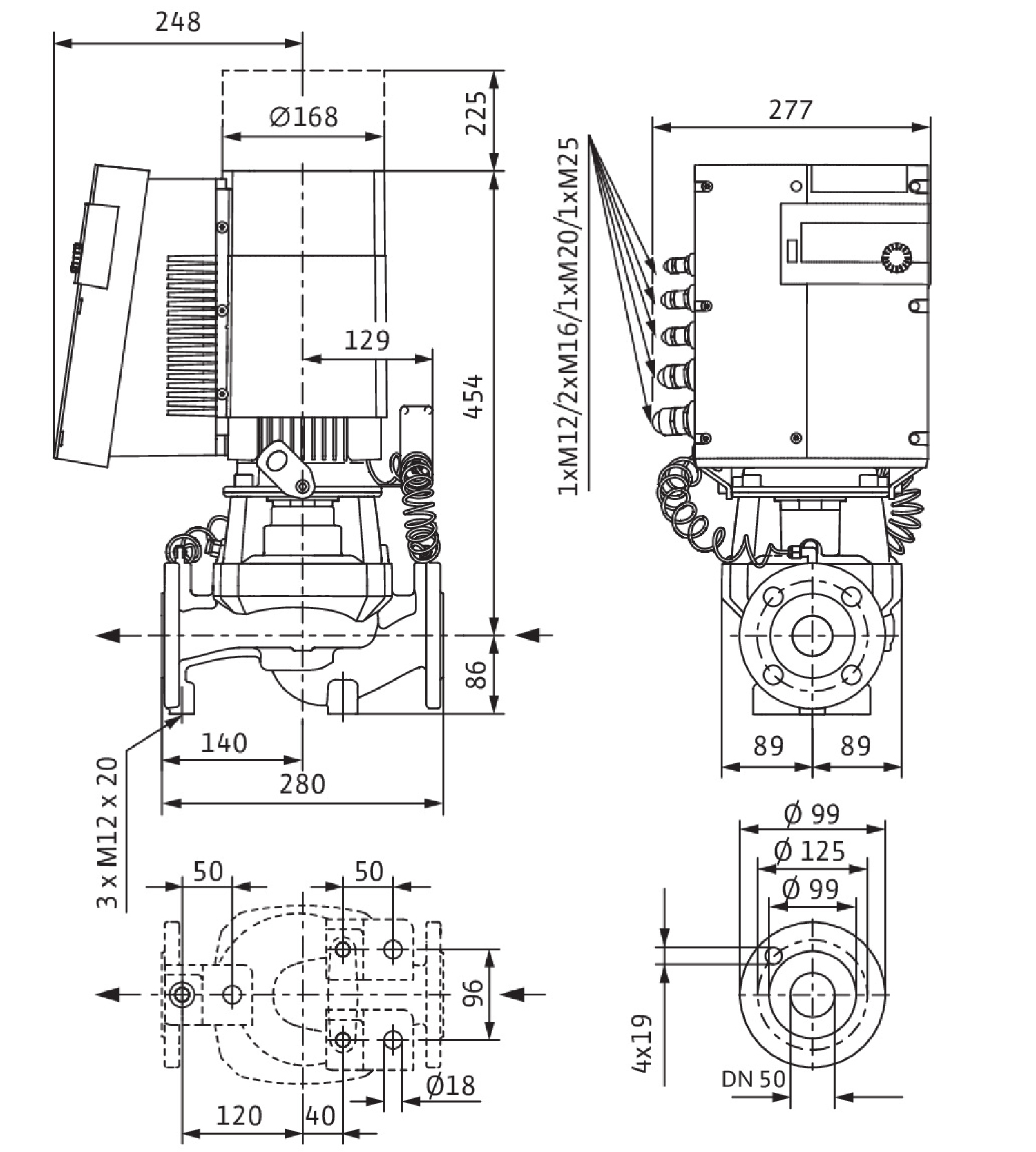 Wilo Trockenläufer-Hocheffizienz-Pumpe Stratos GIGA 50/1-26/1,9, mit Differenzdruckgeber