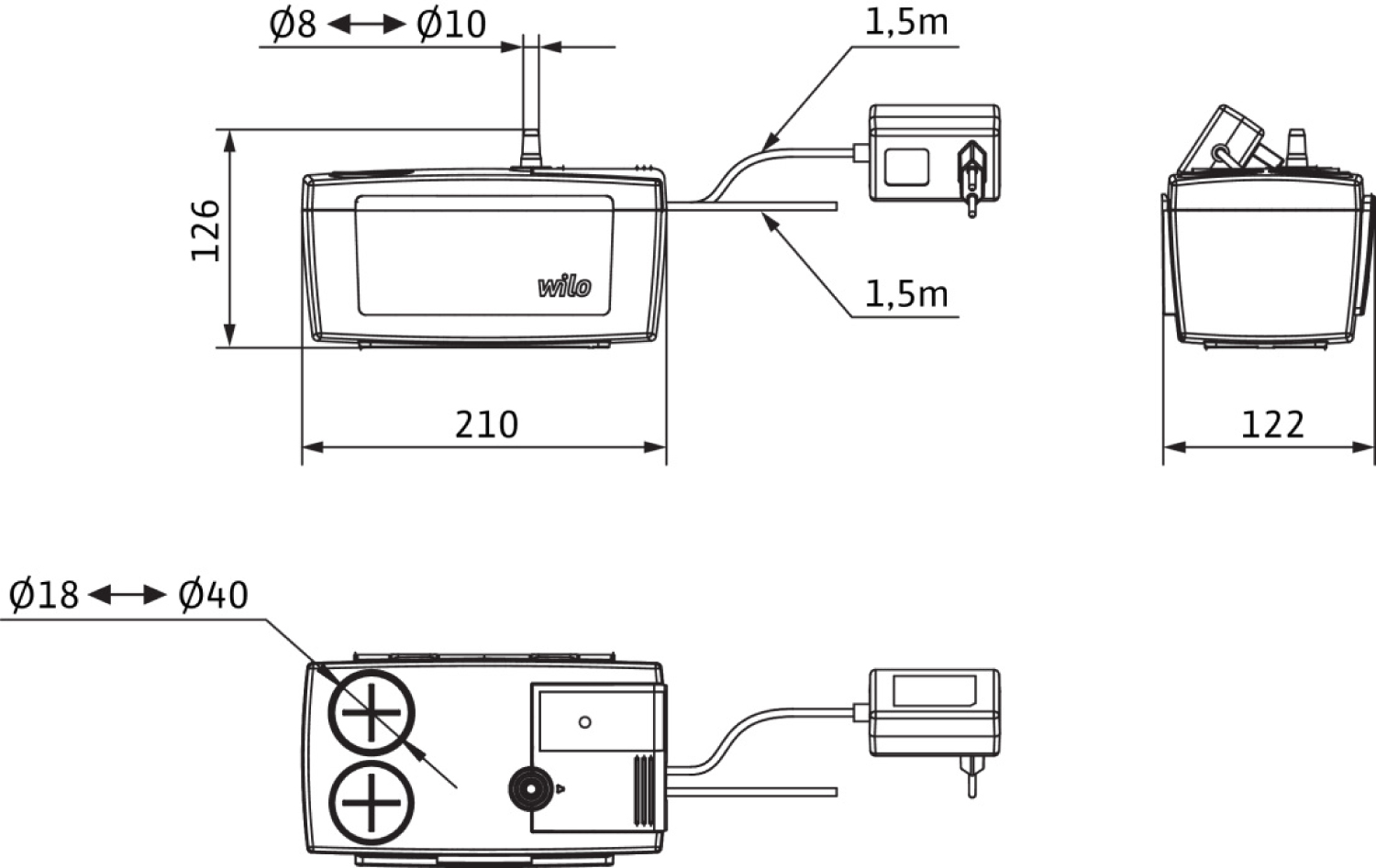 Wilo Kondensathebeanlage Plavis 013-C-2G, Inhalt ca. 1,1 l, automatisch