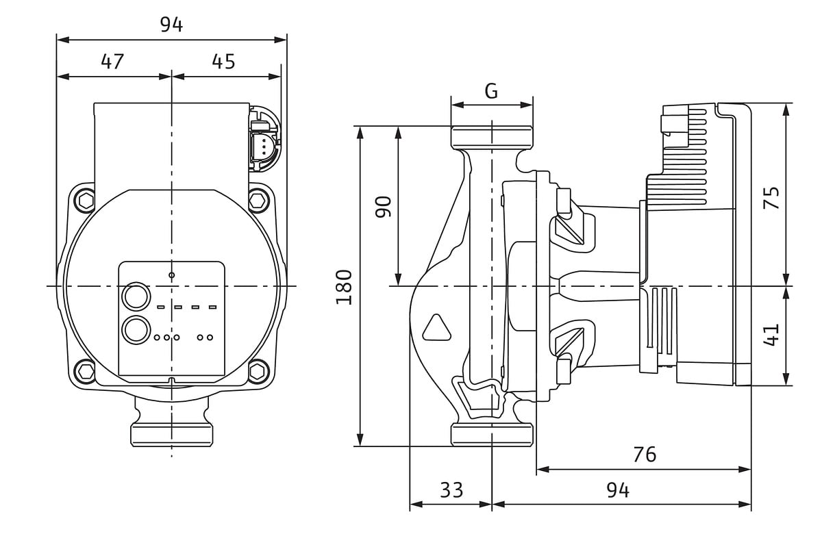 Wilo Nassläufer-Hocheffizienz-Pumpe Varios PICO 25/1-7, G 1 1/2, 180 mm, 230 V