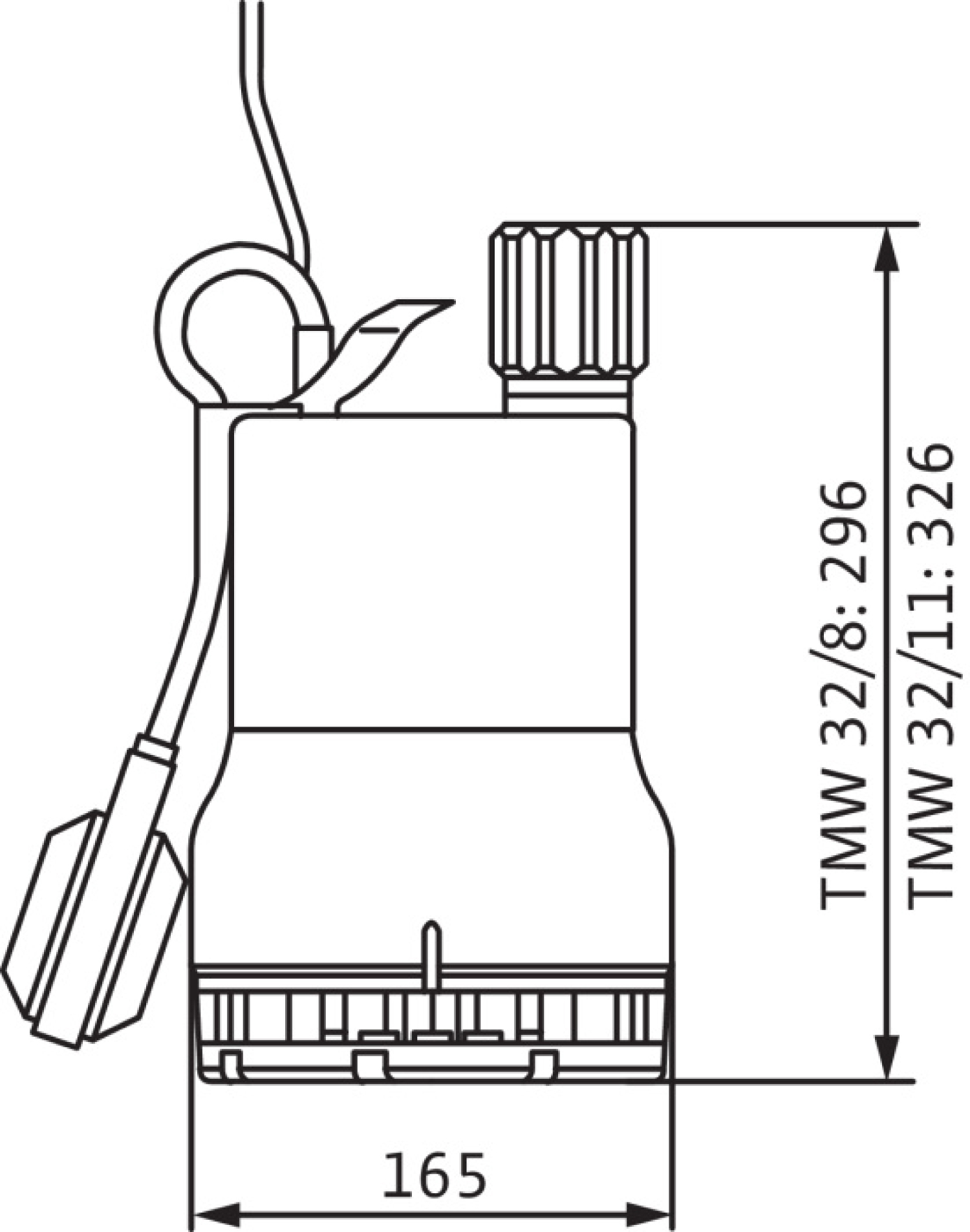 Wilo Schmutzwasser-Tauchmotorpumpe Drain TMW 32/8, 0,37 kW, G 1 1/4, 230 V