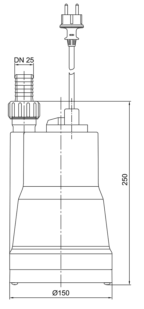 Zehnder-Pumpen Flachsaugpumpe FSP 330 Tauchpumpe, Edelstahl/Kunststoff