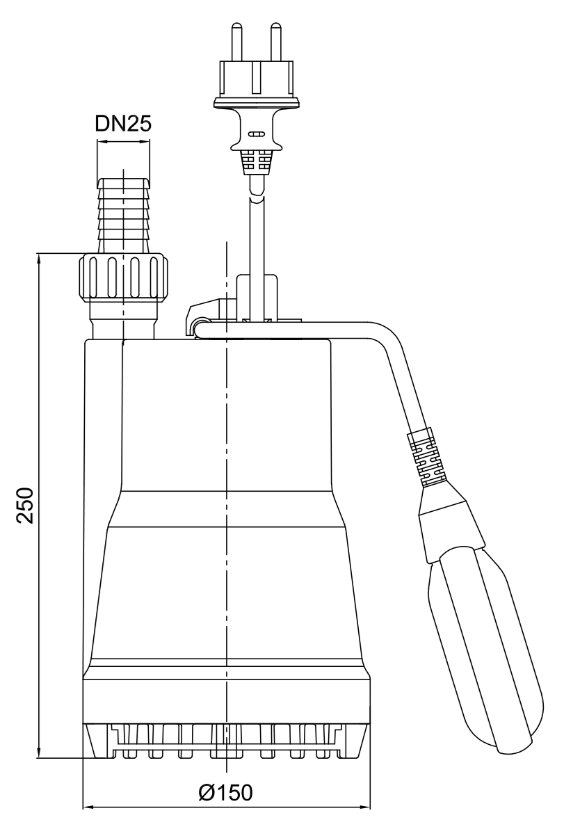 Zehnder-Pumpen Schmutzwasser-Tauchpumpe ZM 280 A, Kunststoff